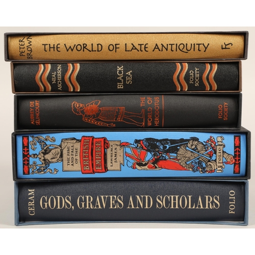 240 - Five Folio Society books to incl. The World of Late Antiquity, Black Sea, The World of Her... 