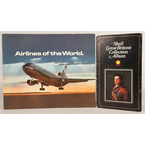 244 - Cadbury's Airlines of the World collectable badges & Shell Great Britons Collection Album