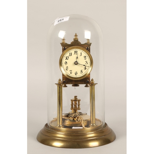 251 - Brass dome mantel clock