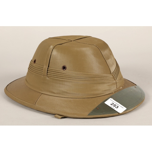 253 - Olive green pith style helmet