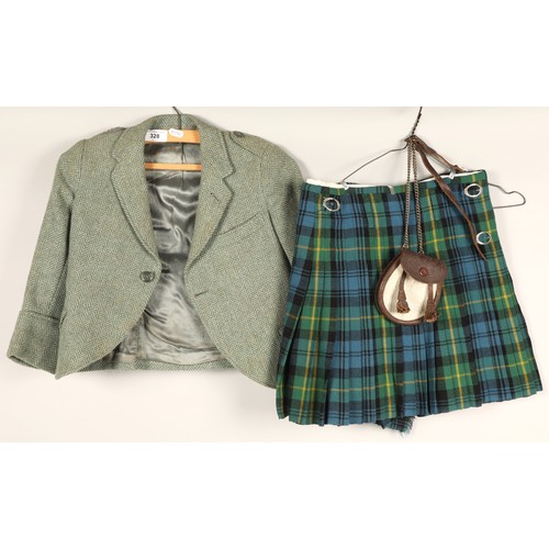 328 - Child's kilt and jacket, Kilt is approx' 24