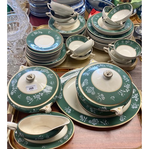 268 - Large quantity of Crown Ducal dinnerware 