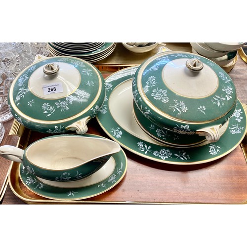 268 - Large quantity of Crown Ducal dinnerware 