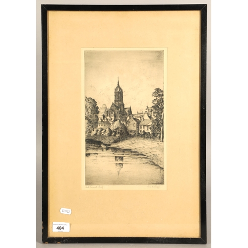 404 - James MacIntyre, Coats Paisley, etching 30cm x 18cm, signed bottom right