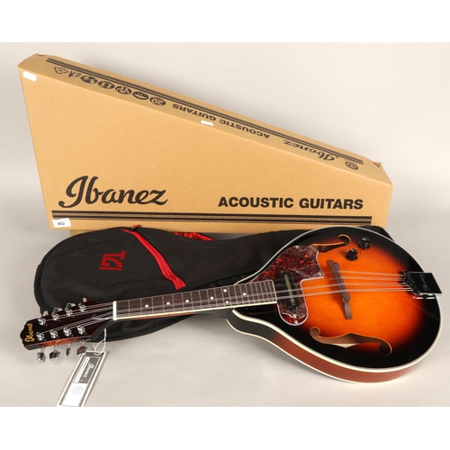 462 - Ibanez M510E-BS mandolin, electric pickup (with box and case) as new