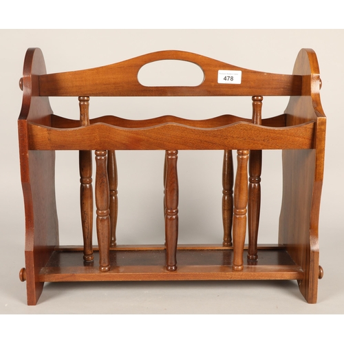 478 - Mahogany newspaper/magazine rack