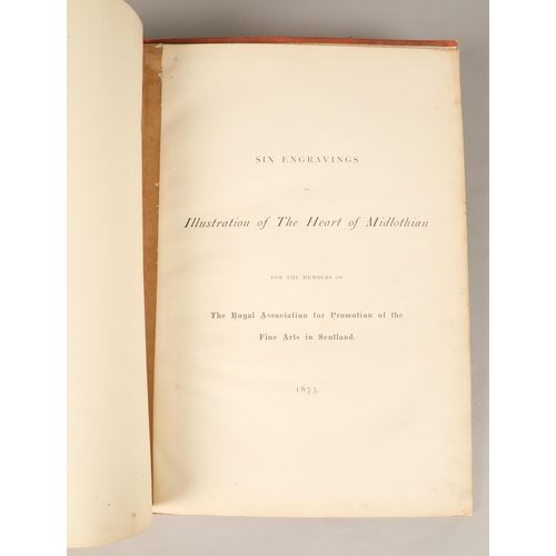 446 - The Heart of Mid-Lothian, bound folio of Engravings, Promotion of the Fine Arts in Scotland 1873