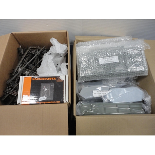 10 - Two cartons containing Gaugemaster model HH walkabout controller, collection of assorted model railw... 