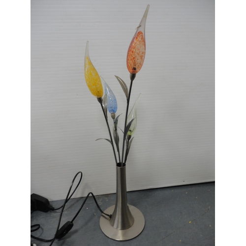 108 - Group of contemporary lamps and a twin-handled ceramic vase.  (4)