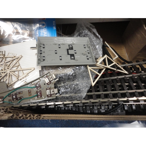 12 - Carton containing model railway accessories to include Gaugemaster analogue single track controller,... 