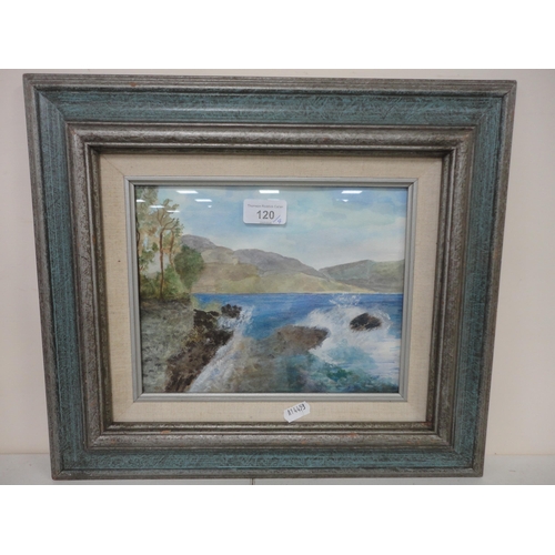 120 - William T MeikleBy the LochAcrylic, another by the same hand, 'The Bluebell', also an acrylic by Ann... 