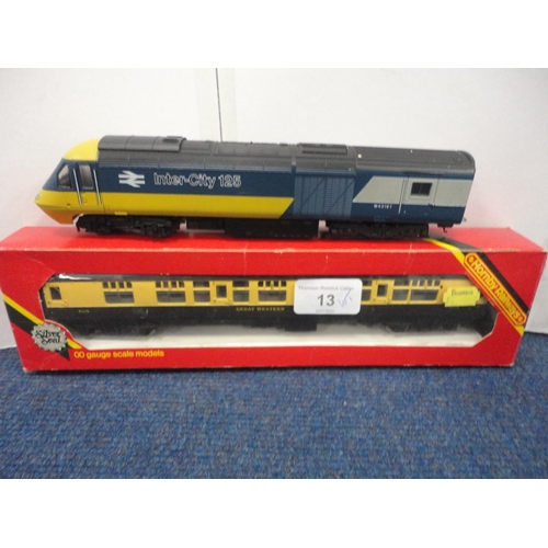 13 - Two boxed Hornby OO gauge coaches, also Intercity 125, Lima Fina tanker, other miscellaneous coaches... 