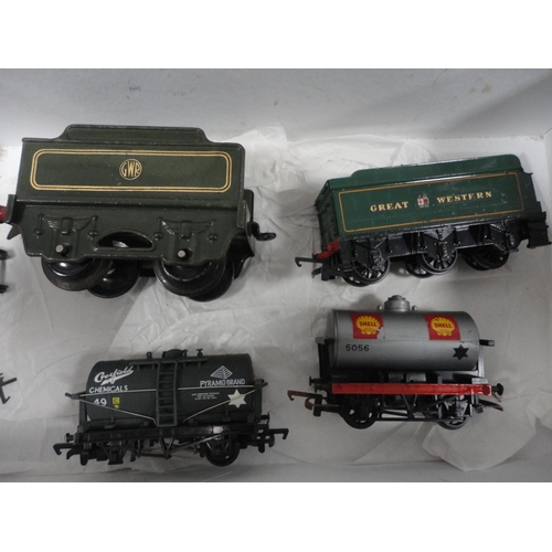 14 - Model railway locomotives, tenders and tankers  to include Hornby examples.
