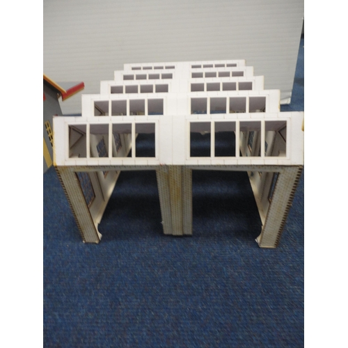 17 - Collection of model railway accessories to include buildings, signal posts etc.