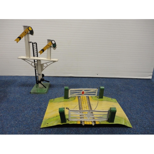 17 - Collection of model railway accessories to include buildings, signal posts etc.