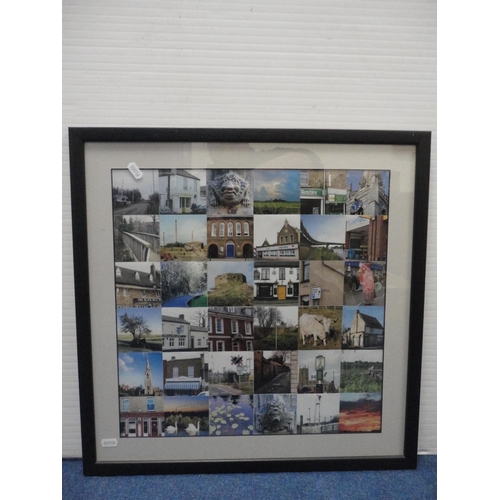 18 - Contemporary abstract oil, print and a photograph collage.&nbsp; (3)