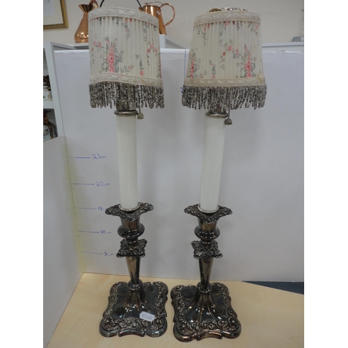 186 - Egyptian-style brass gong, pair of EP candlesticks, bowl, gilt decorated crested plate etc.