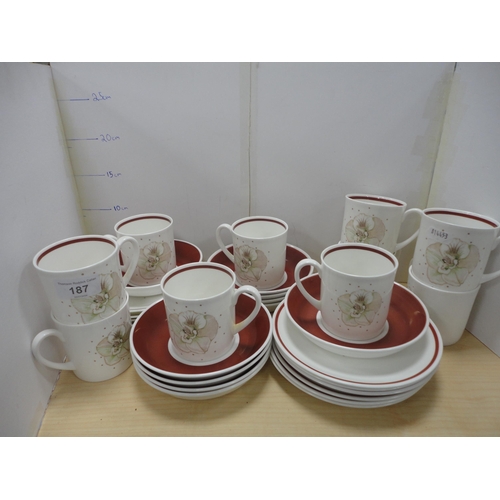 187 - Susie Cooper for Wedgwood coffee wares.