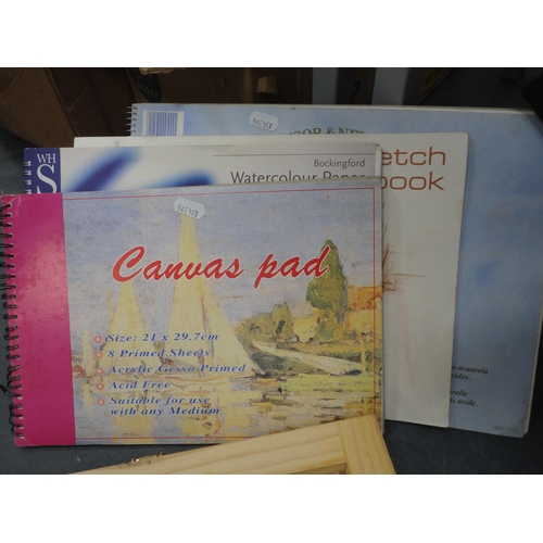190 - Art supplies to include pastels, pencils, paints, easel, Crimson & Blake Chinese brush set water... 