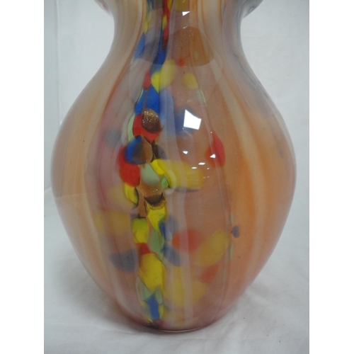 192 - Art glass Murano-style millefiori tutti frutti large baluster vase.
