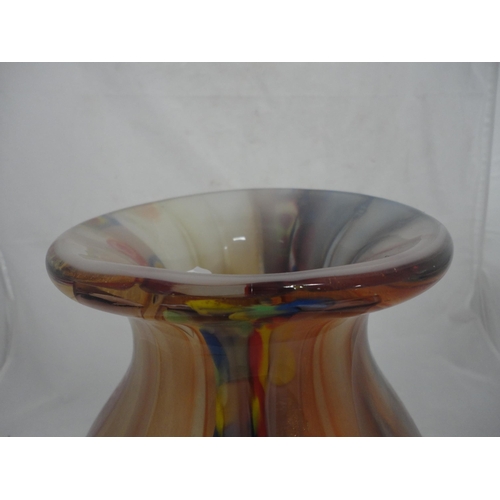 192 - Art glass Murano-style millefiori tutti frutti large baluster vase.