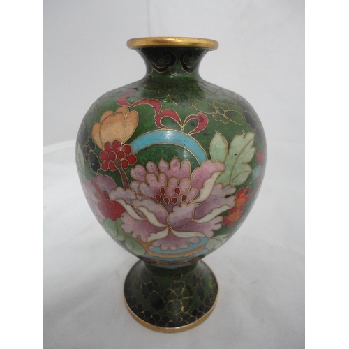 199 - Pair of Oriental baluster cloisonn&eacute; vases.