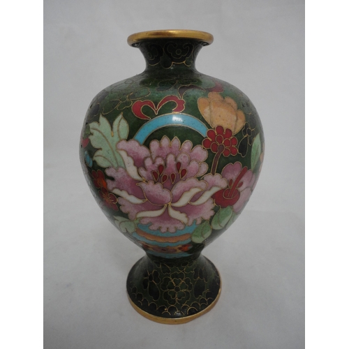 199 - Pair of Oriental baluster cloisonn&eacute; vases.