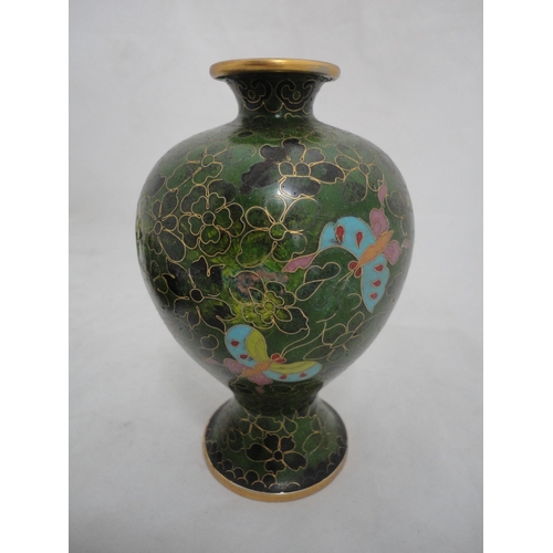199 - Pair of Oriental baluster cloisonn&eacute; vases.