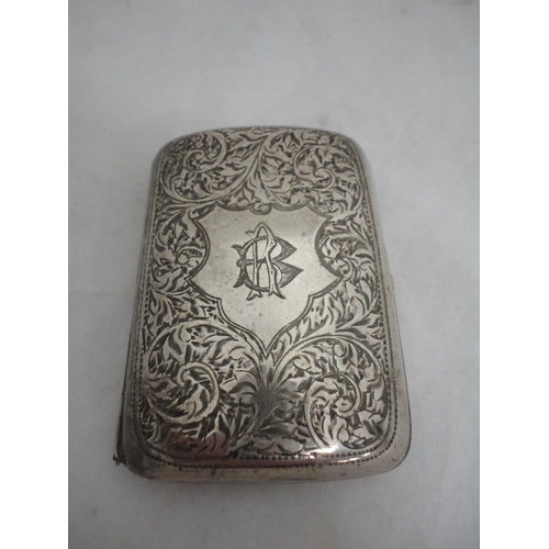 200 - Silver cigarette case, 68g.