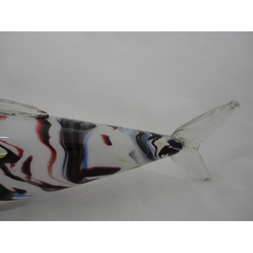 202 - Large Murano-style mottled glass fish.