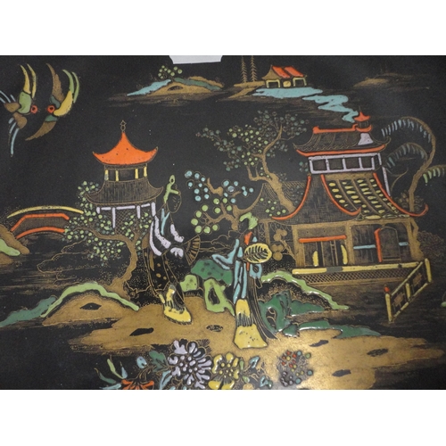 203 - Carlton Ware for Wiltshaw & Robinson 'Mikado' pattern shallow bowl and pagoda bridge spreader.