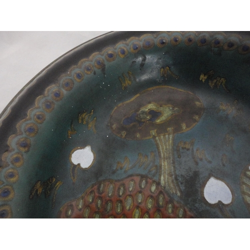 204 - Dutch Gouda bowl and a Gouda shallow bowl decorated with mushrooms.&nbsp; (2)