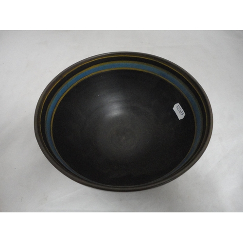 204 - Dutch Gouda bowl and a Gouda shallow bowl decorated with mushrooms.&nbsp; (2)