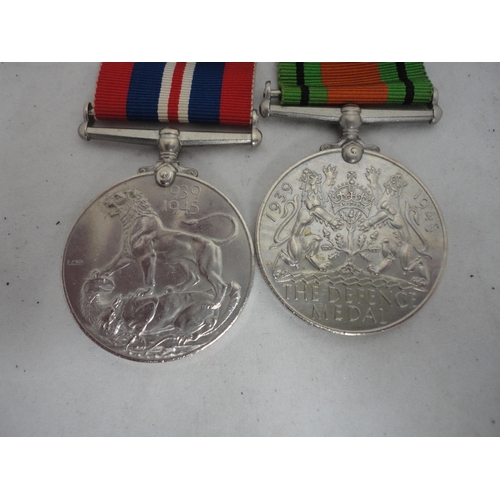 208 - Pair of WWII campaign medals with matching dress miniatures.