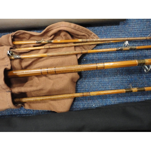 220 - Two Daiwa SSBT-30 7ft rods, Shakespeare rods, five-piece split cane rod, telescopic rod. (8)