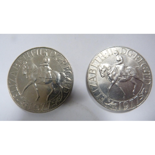 222 - Two boxed sets of dress Masonic cufflinks and two commemorative coins.