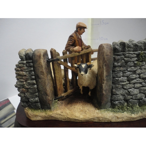 224 - Border Fine Arts limited edition group, 'Shedding Lambs', sculpted by Ray Ayres, no. 106/1250, on pl... 
