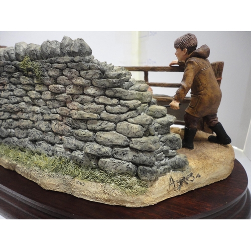 224 - Border Fine Arts limited edition group, 'Shedding Lambs', sculpted by Ray Ayres, no. 106/1250, on pl... 