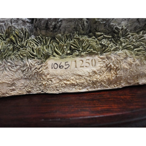 224 - Border Fine Arts limited edition group, 'Shedding Lambs', sculpted by Ray Ayres, no. 106/1250, on pl... 