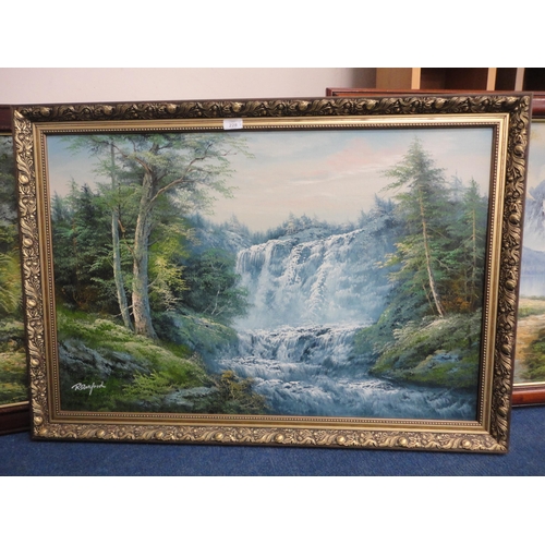 228 - Three modern framed contemporary landscape oils and another.&nbsp; (4)