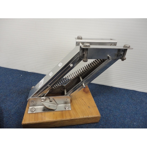 233 - Outboard auxiliary engine lift, carry cases and a dual fuel outdoor lantern light.