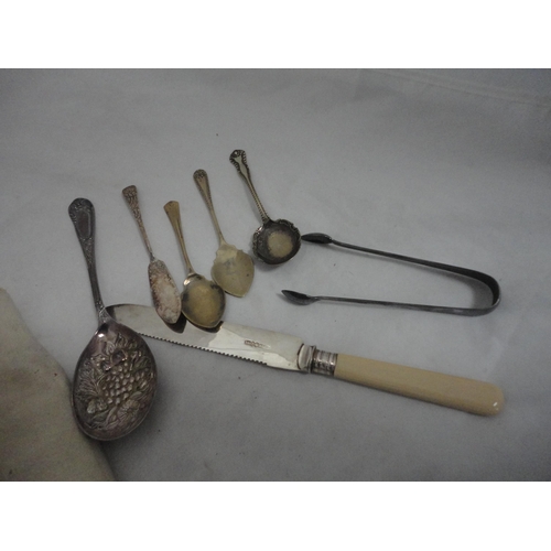 235 - Group of boxed cutlery to include servers, jam spoons and butter knives, and assorted loose table cu... 