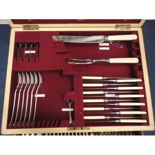 237 - Boxed Sheffield EP and stainless part canteen of cutlery.