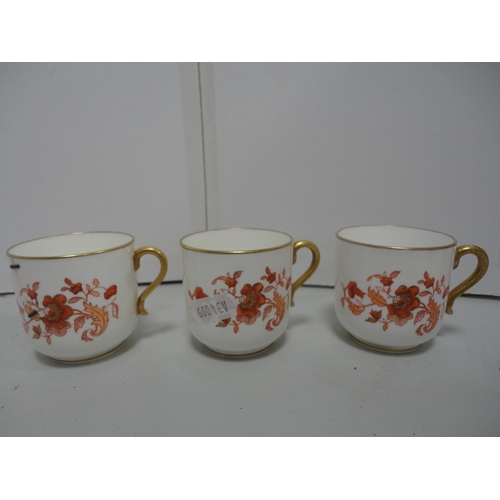 24 - Plant Tuscan 1937 Coronation mug, pair of Coalport serviette rings and three Coalport coffee cans an... 