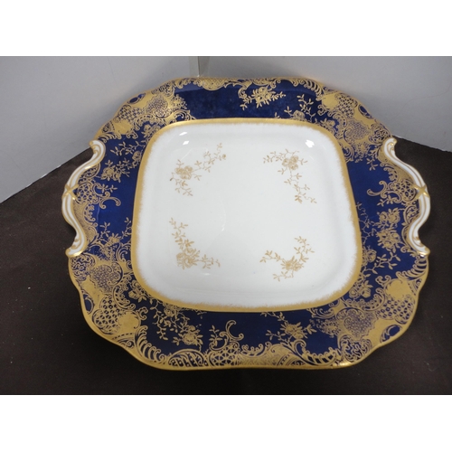 240 - Aynsley cobalt and gilt decorated part tea service.