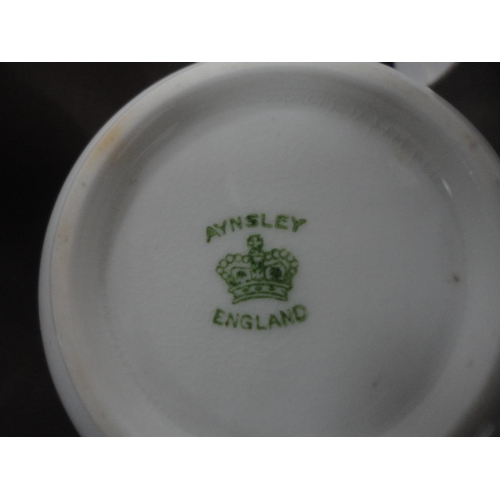 240 - Aynsley cobalt and gilt decorated part tea service.