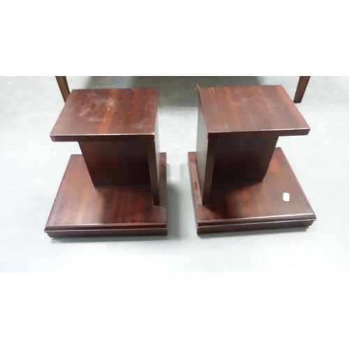 255 - Telephone seat and a pair of reproduction small columns.&nbsp; (3)