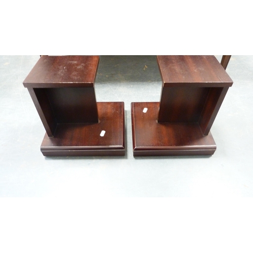 255 - Telephone seat and a pair of reproduction small columns.&nbsp; (3)