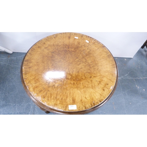 264 - Walnut coffee table and a wicker chair.&nbsp; (2)