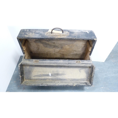 276 - Two joiner's toolboxes and a wooden storage box.&nbsp; (3)